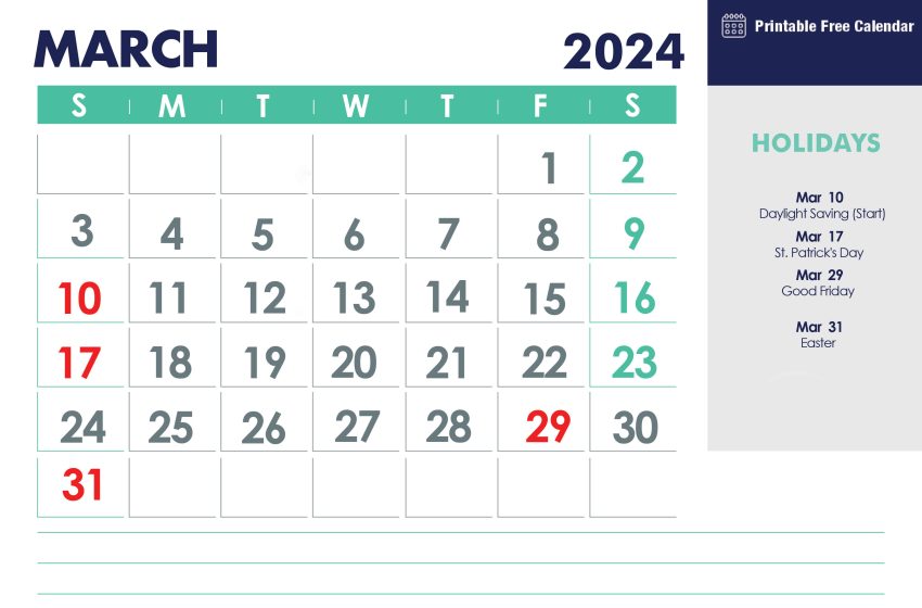  Maximizing Productivity with the March 2024 Calendar: Tips and Tricks