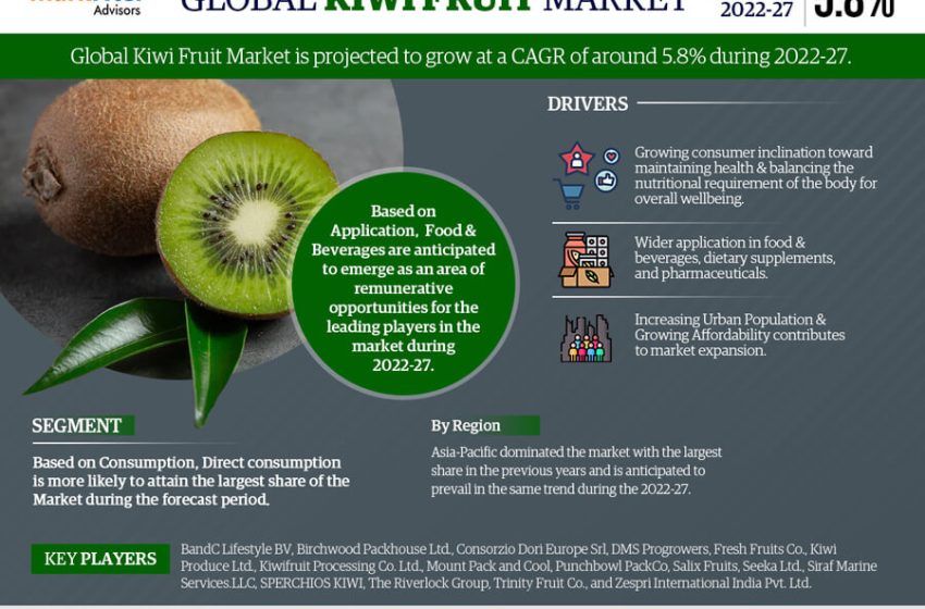  Global Kiwi Fruit Market Trend, Size, Share, Trends, Growth, Report and Forecast 2022-2027