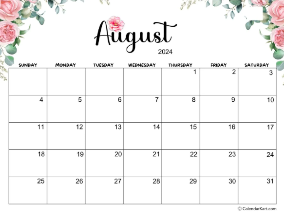 The Ultimate Guide to August Printable Calendars: Organize Your Month with Ease