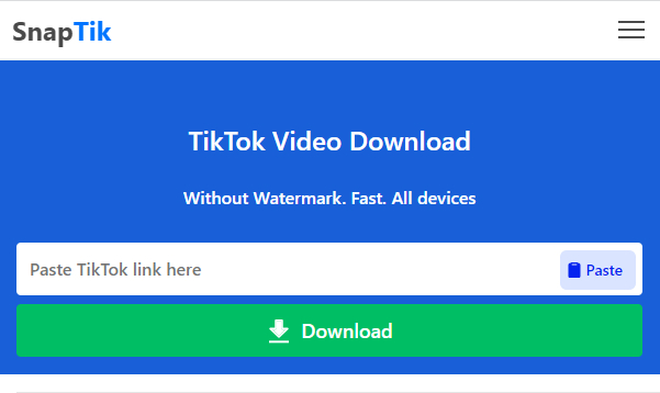  SnapTik – TikTok Video Downloader – Download TikTok Videos Without Watermark