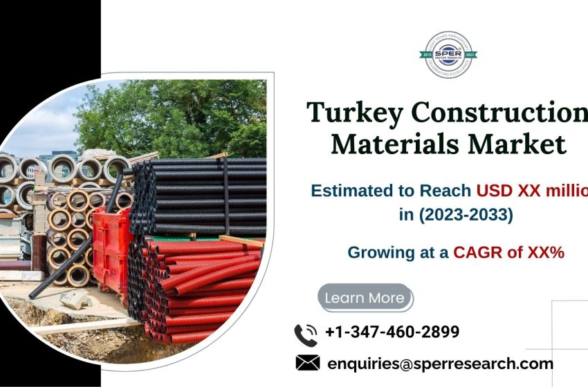  Turkey Construction Materials Market Size, Trends, Share, Growth Drivers, Challenges, Key Manufactures and Business Opportunities 2033: SPER Market Research