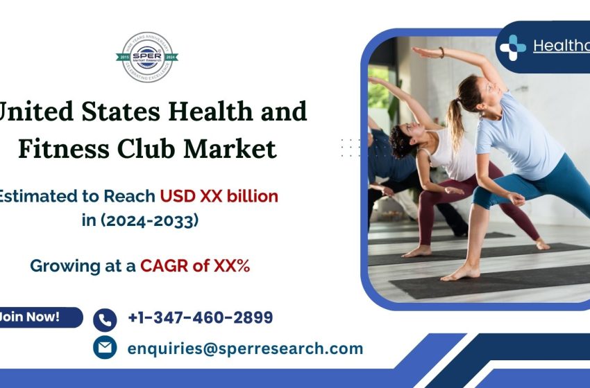  US Health Club Market is set to achieve USD XX billion by 2033, growing at an estimated CAGR of XX% | SPER Market Research