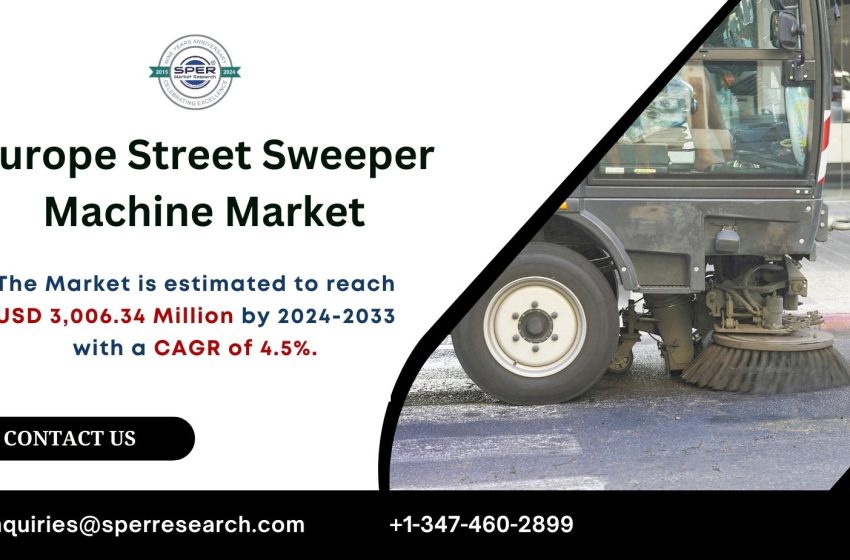  Europe Street Sweeper Machine Market Size, Demand, Growth Projections to Reach USD 3,006.34 Million by 2033: SPER Market Research