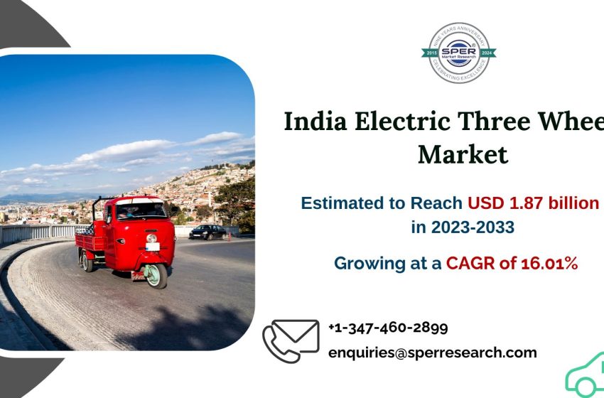  India Electric Three-wheelers Market Analysis- Key Players, Business Growth, Revenue Forecast, Size, and Trends by 2033: SPER Market Research