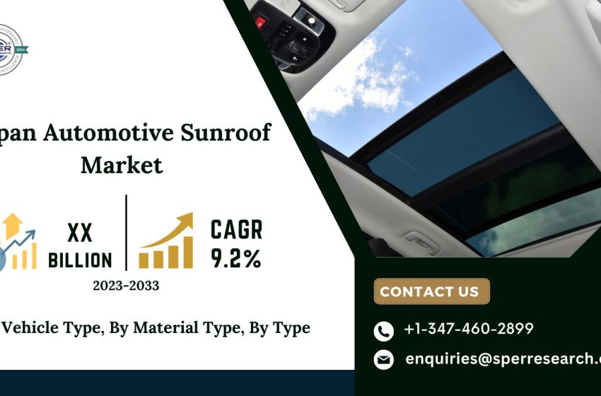  Japan Automotive Sunroof Market Size, Revenue Insights, Growth Drivers, Challenges, Opportunities and Forecast Period 2024-2033: SPER Market Research