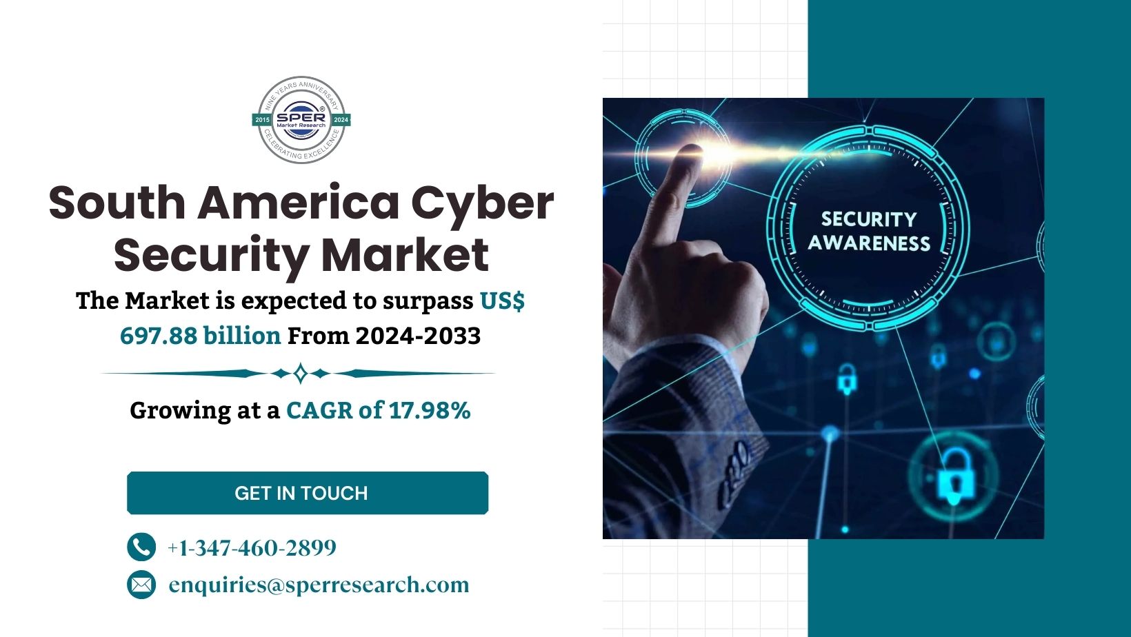 South America Cyber Security Market Size and Share: Key Players, Revenue Trends, and Future Opportunities (2024-2033) by SPER Market Research