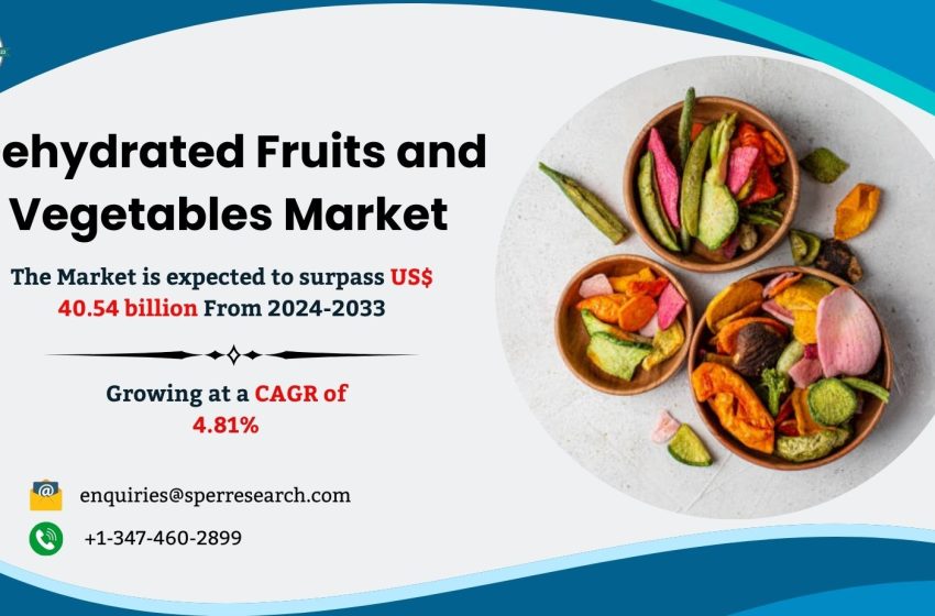  Dehydrated Fruits and Vegetables Market Share, Trends Report – 2033 Size, Revenue, Growth Drivers, Challenges, Key Players, CAGR Status and Future Competition: SPER Market Research